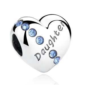 (image for) Pandora Style Silver Daughter Heart Charm - SCC007