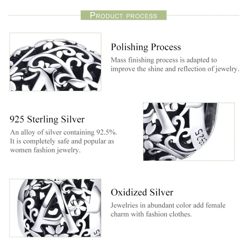 (image for) Pandora Style Silver Decorate A Charm - SCC1158 - View 4
