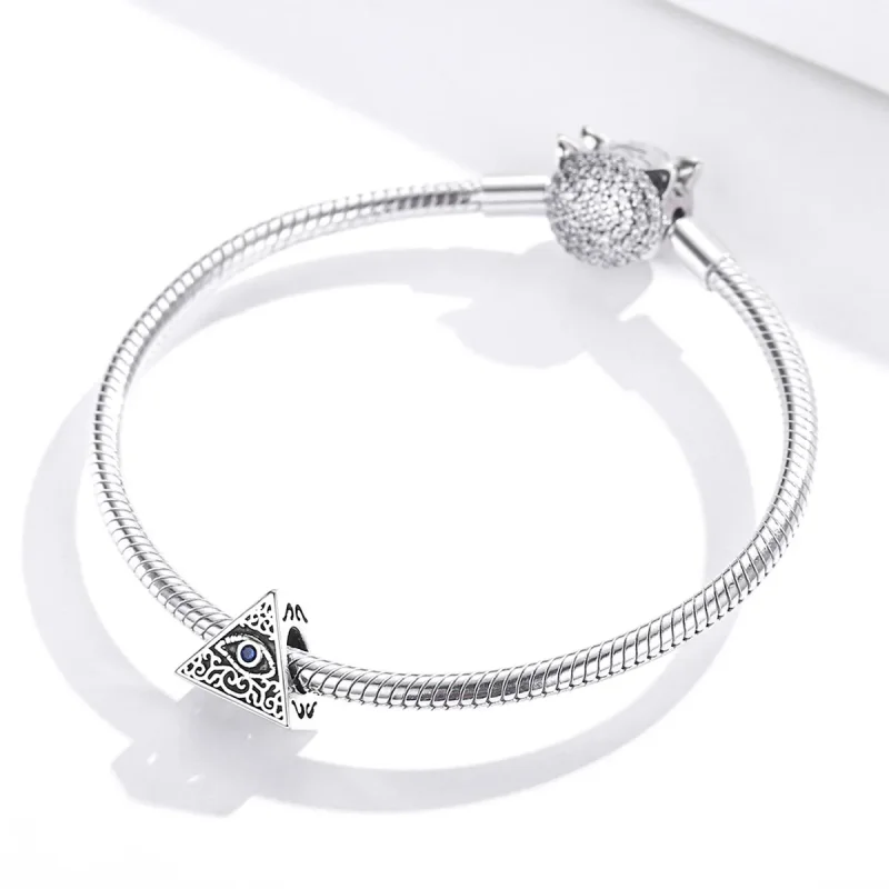 (image for) Pandora Style Silver Devil's Eye Charm - SCC1567 - View 3