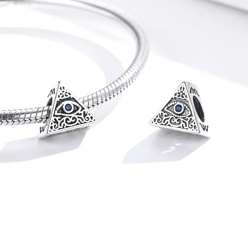 (image for) Pandora Style Silver Devil's Eye Charm - SCC1567 - View 4
