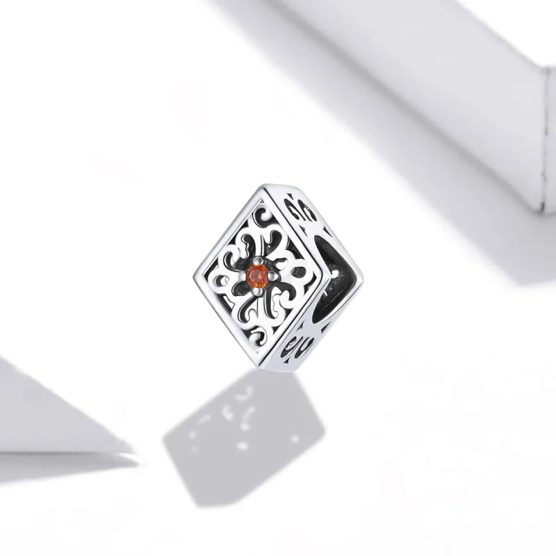 (image for) Pandora Style Silver Diamond Charm - SCC1825 - View 2