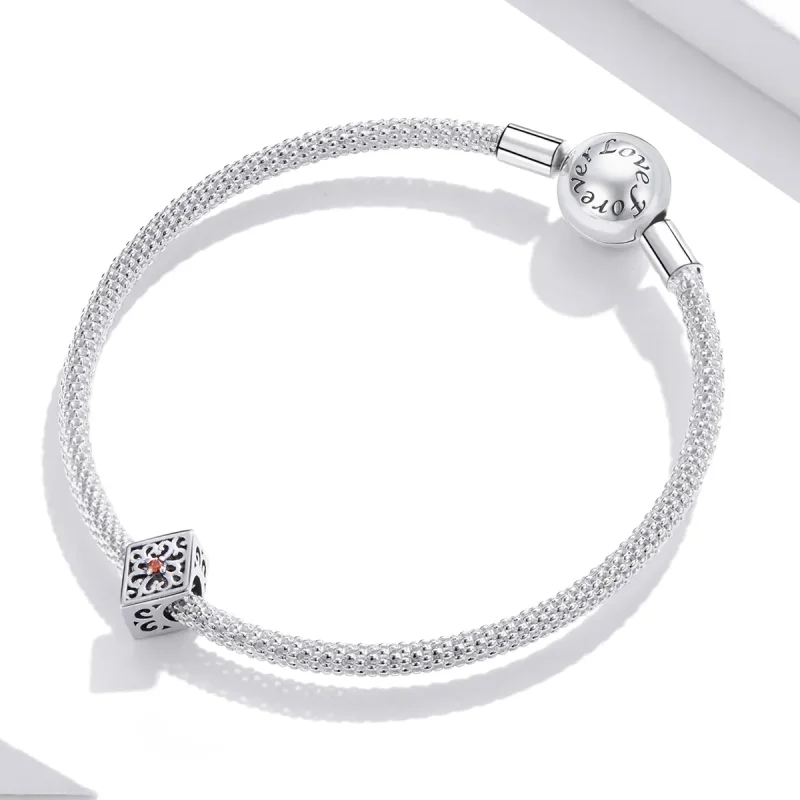 (image for) Pandora Style Silver Diamond Charm - SCC1825 - View 3