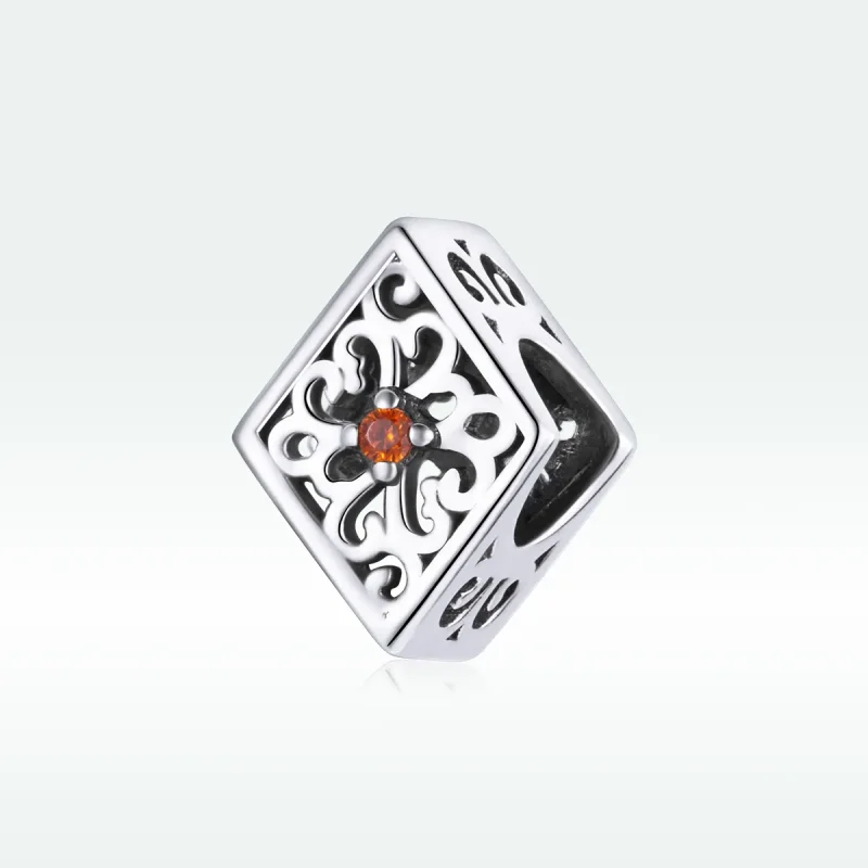(image for) Pandora Style Silver Diamond Charm - SCC1825 - View 5