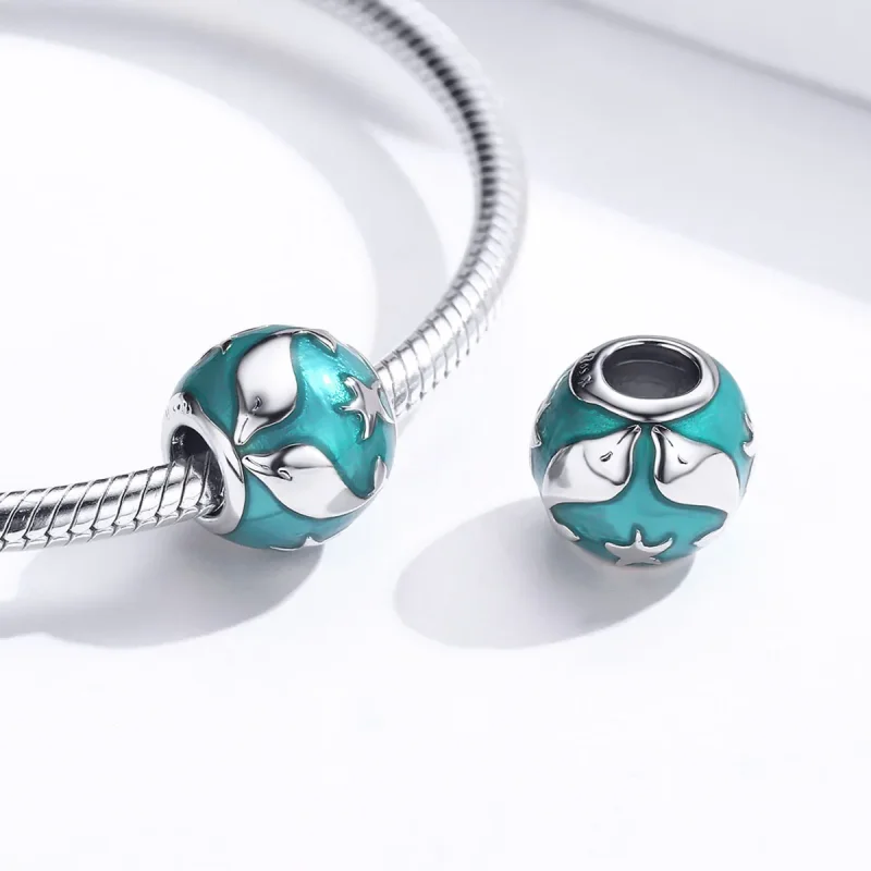 (image for) Pandora Style Silver Dolphin Charm - SCC1295 - View 3