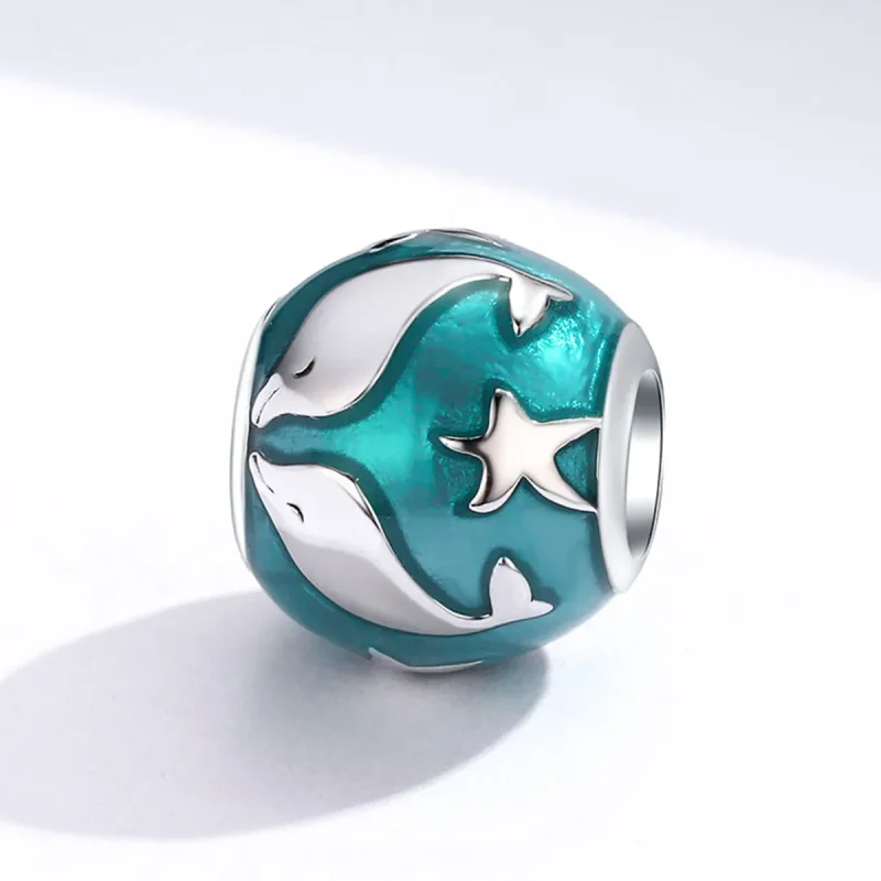 (image for) Pandora Style Silver Dolphin Charm - SCC1295 - View 4