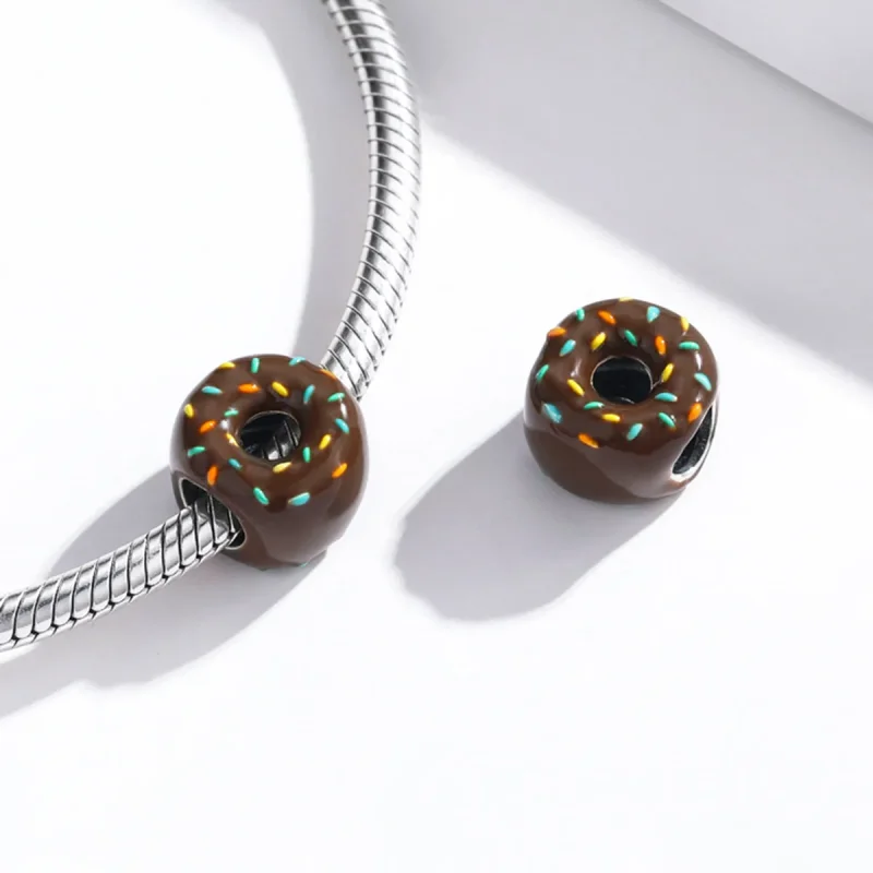 (image for) Pandora Style Silver Donut Charm - SCC1820 - View 4