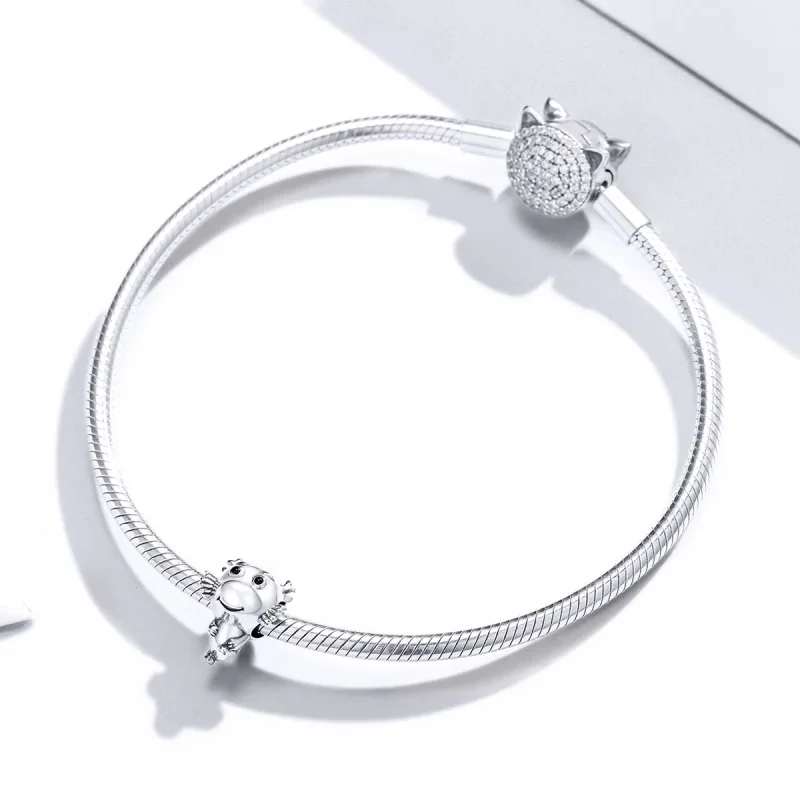(image for) Pandora Style Silver Dragon Baby Charm - SCC1489 - View 3