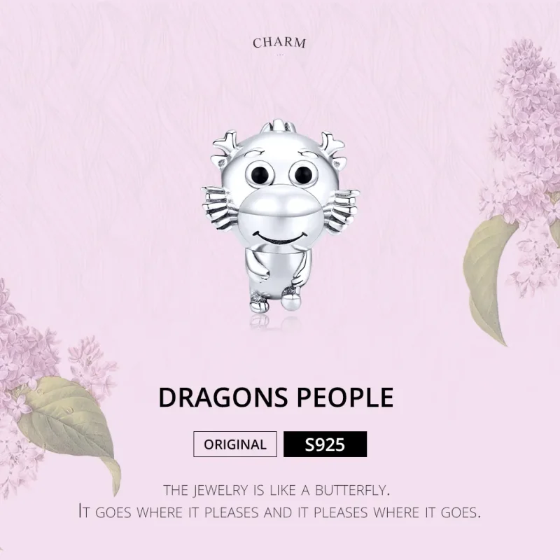 (image for) Pandora Style Silver Dragon Baby Charm - SCC1489 - View 6