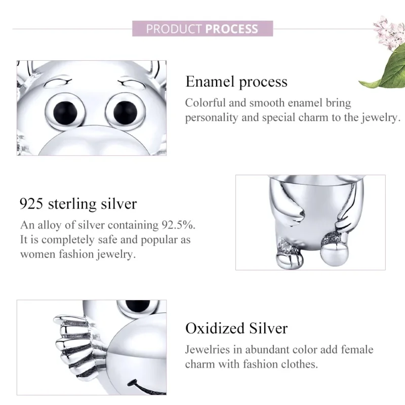 (image for) Pandora Style Silver Dragon Baby Charm - SCC1489 - View 8