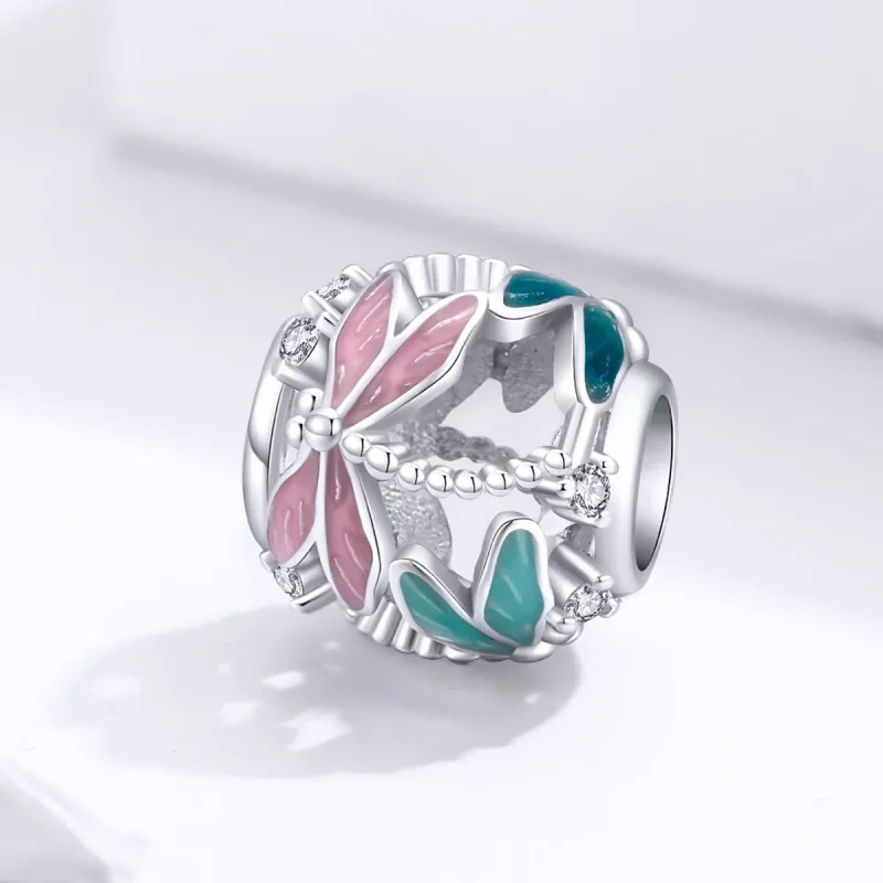 (image for) Pandora Style Silver Dragonfly Charm - BSC198 - View 2