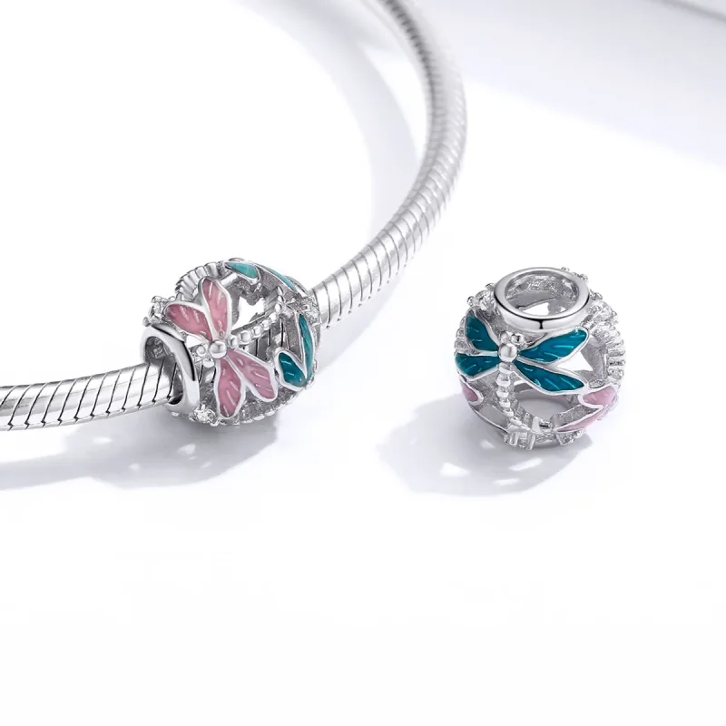 (image for) Pandora Style Silver Dragonfly Charm - BSC198 - View 4