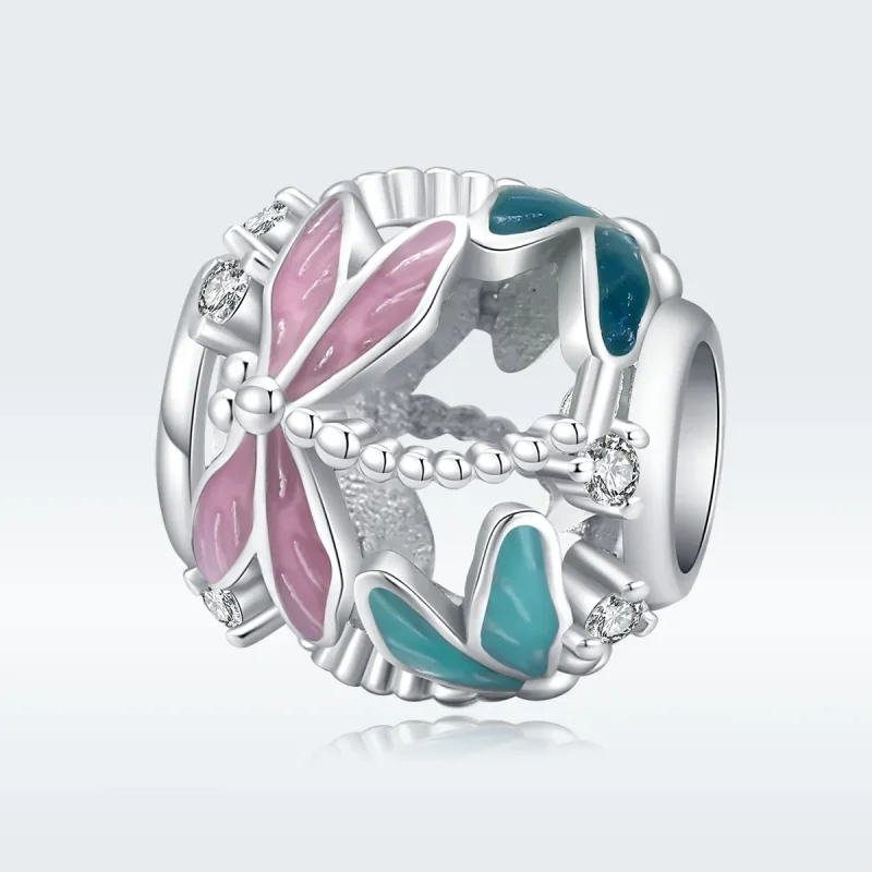 (image for) Pandora Style Silver Dragonfly Charm - BSC198 - View 5