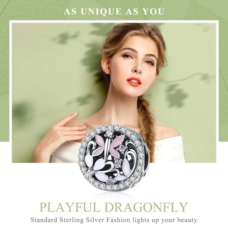 (image for) Pandora Style Silver Dragonfly Charm - SCC757 - View 6