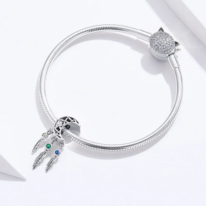 (image for) Pandora Style Silver Dreamcatcher Dangle - SCC1232 - View 4