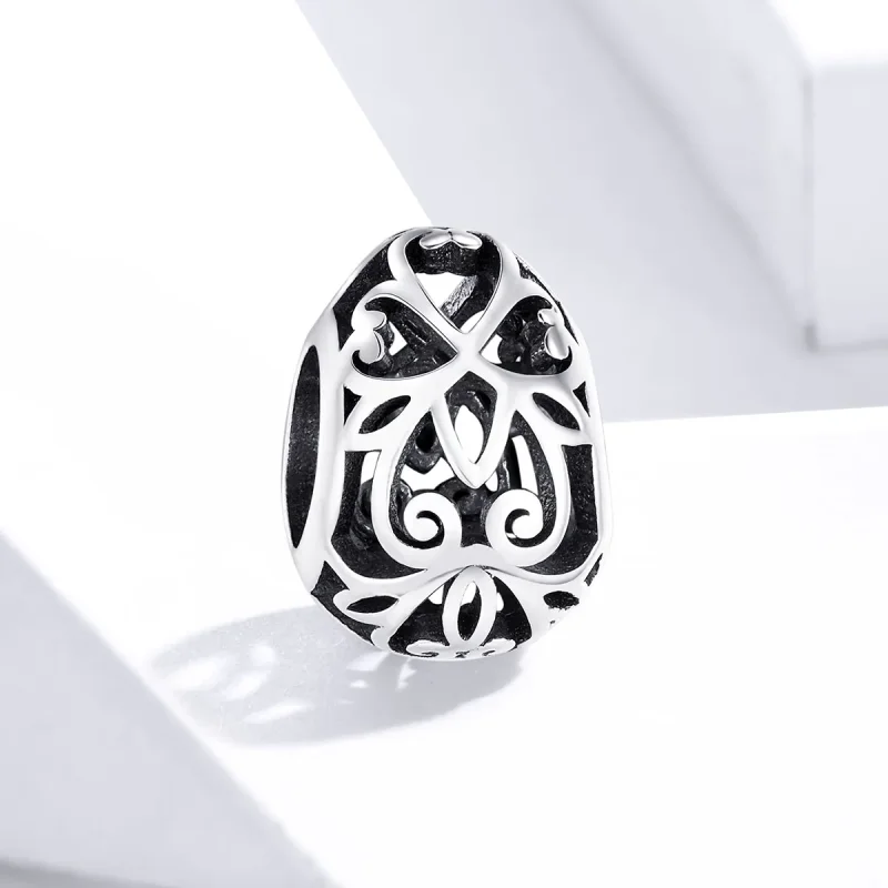 (image for) Pandora Style Silver Easter Egg Charm - SCC1464 - View 2