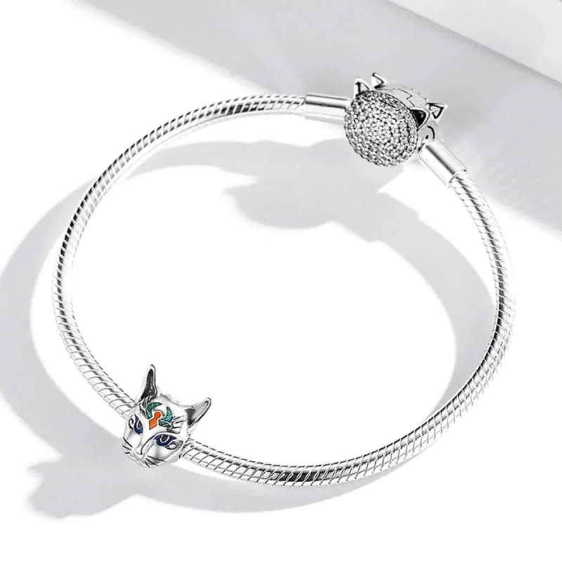 (image for) Pandora Style Silver Egypt - Cat God Bastet Charm - SCC1859 - View 3