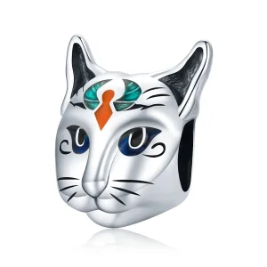 (image for) Pandora Style Silver Egypt - Cat God Bastet Charm - SCC1859