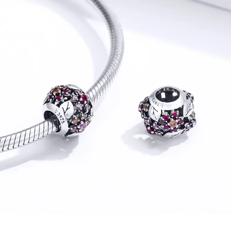 (image for) Pandora Style Silver Elegant Cherry Blossom Charm - SCC1446 - View 4