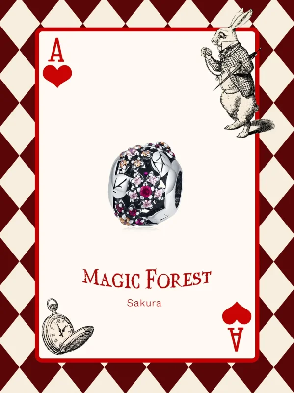 (image for) Pandora Style Silver Elegant Cherry Blossom Charm - SCC1446 - View 6