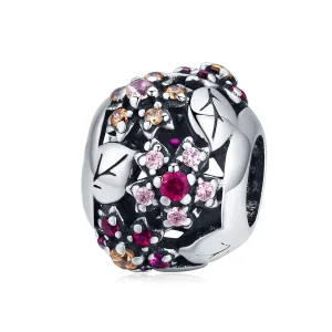 (image for) Pandora Style Silver Elegant Cherry Blossom Charm - SCC1446