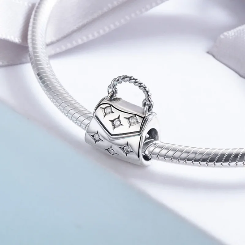 (image for) Pandora Style Silver Elegant Shopping Bag Charm - SCC607 - View 4