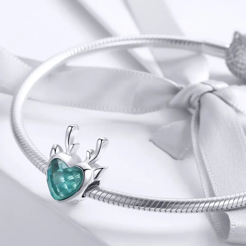 (image for) Pandora Style Silver Elk Charm - SCC1022 - View 3