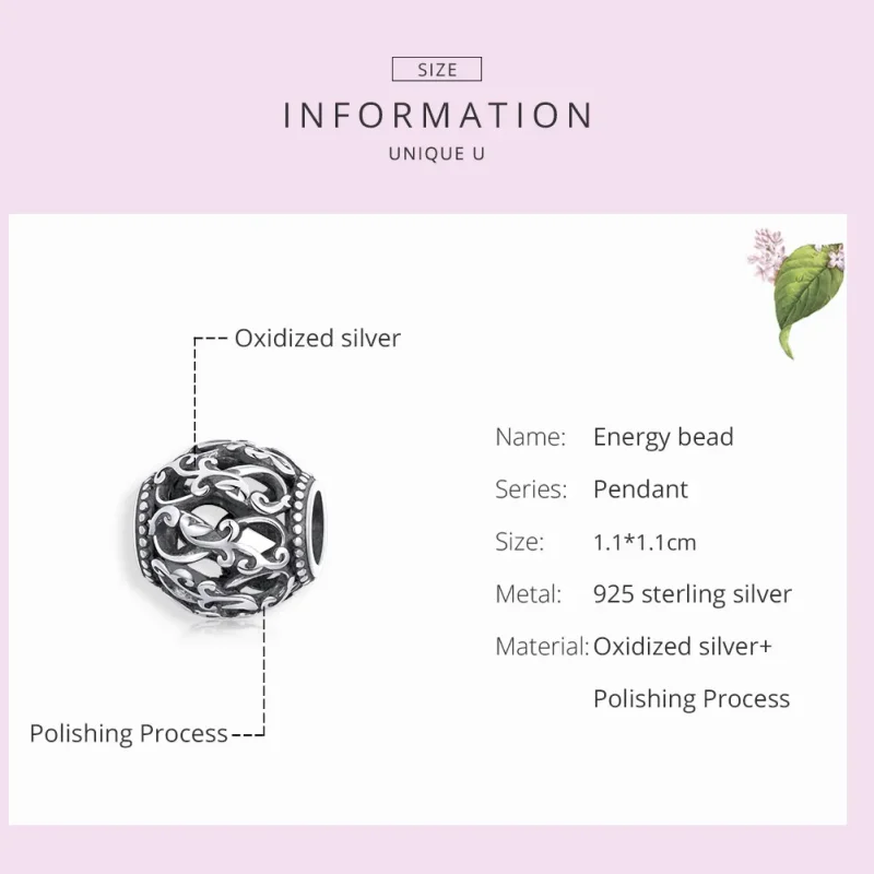 (image for) Pandora Style Silver Energy Charm - SCC1830 - View 7