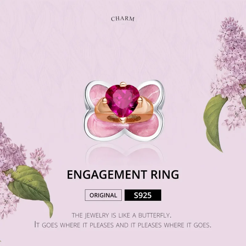 (image for) Pandora Style Silver Engagement Ring Spacer - SCC1224 - View 2