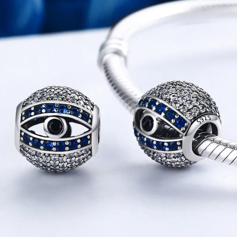 (image for) Pandora Style Silver Evil Eye Charm - SCC172 - View 6