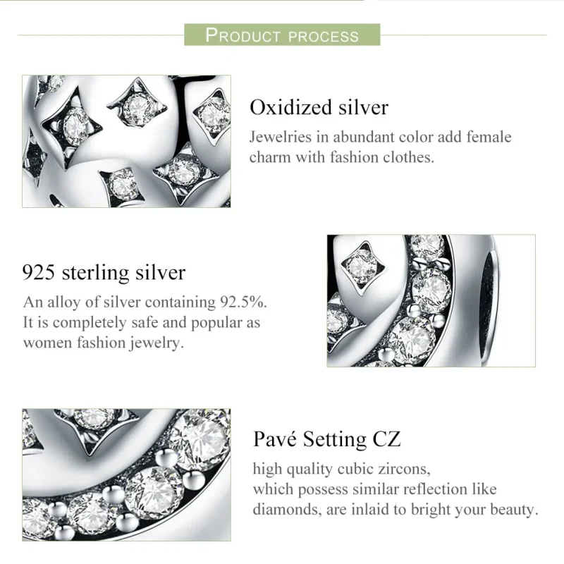 (image for) Pandora Style Silver Exquisite Life Charm - SCC813 - View 7