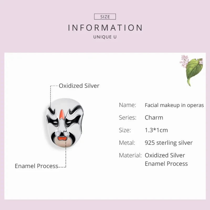 (image for) Pandora Style Silver Facial Makeup In Operas Charm - SCC1192 - View 3
