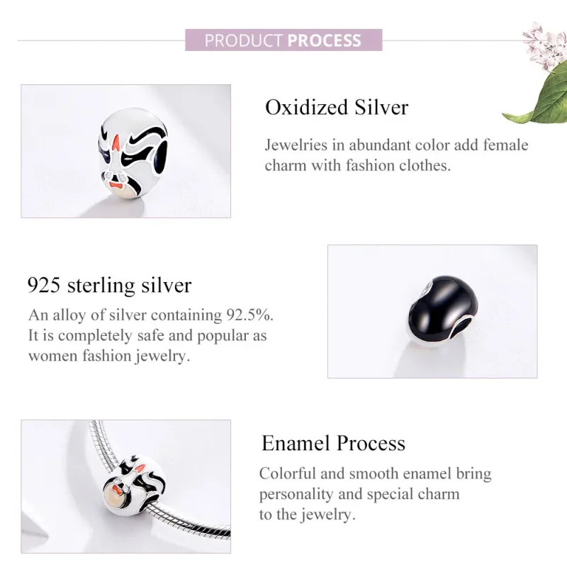 (image for) Pandora Style Silver Facial Makeup In Operas Charm - SCC1192 - View 4
