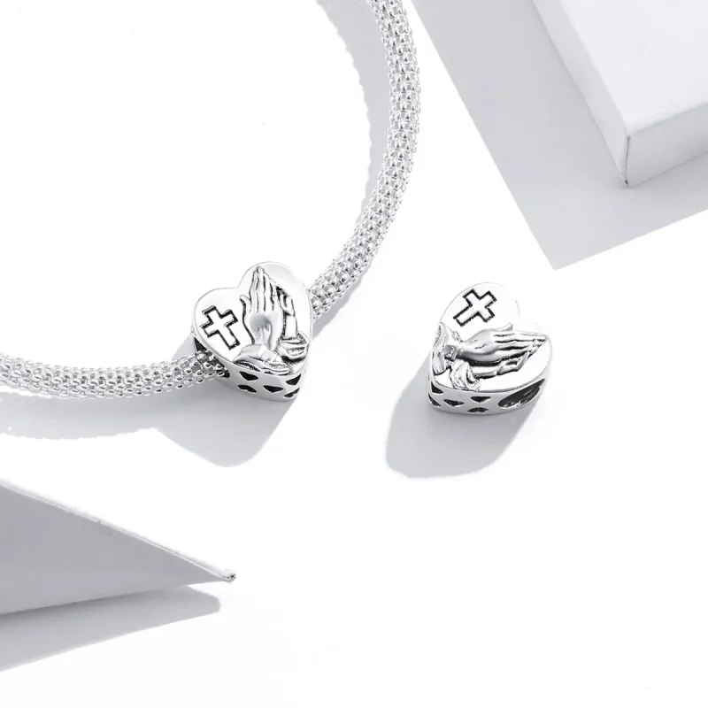 (image for) Pandora Style Silver Faith Charm - BSC317 - View 3