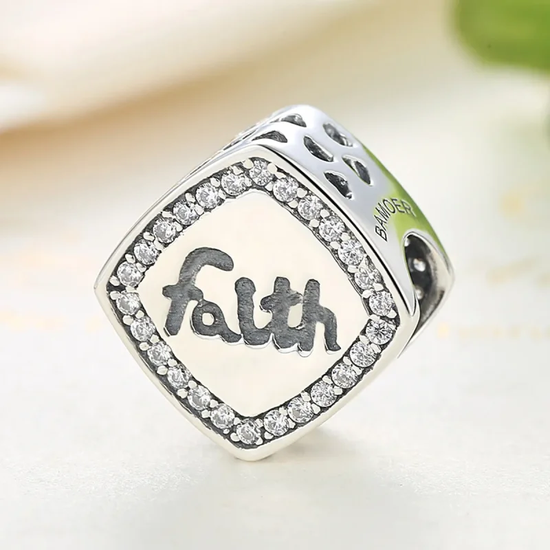 (image for) Pandora Style Silver Faith Charm - SCC090 - View 2