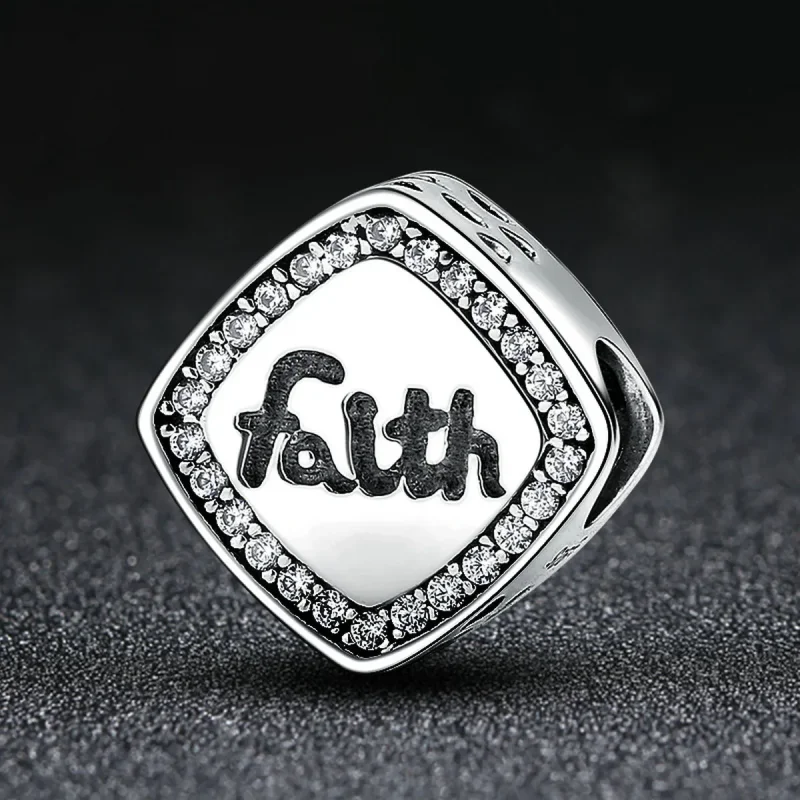 (image for) Pandora Style Silver Faith Charm - SCC090 - View 5