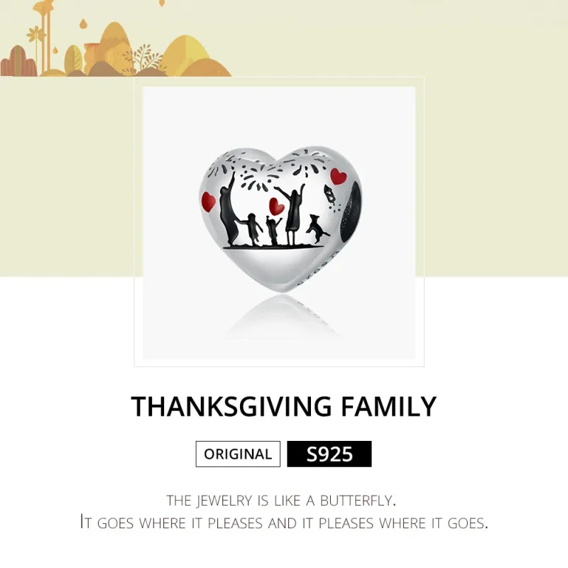 (image for) Pandora Style Silver Family Love Charm - SCC1634 - View 6