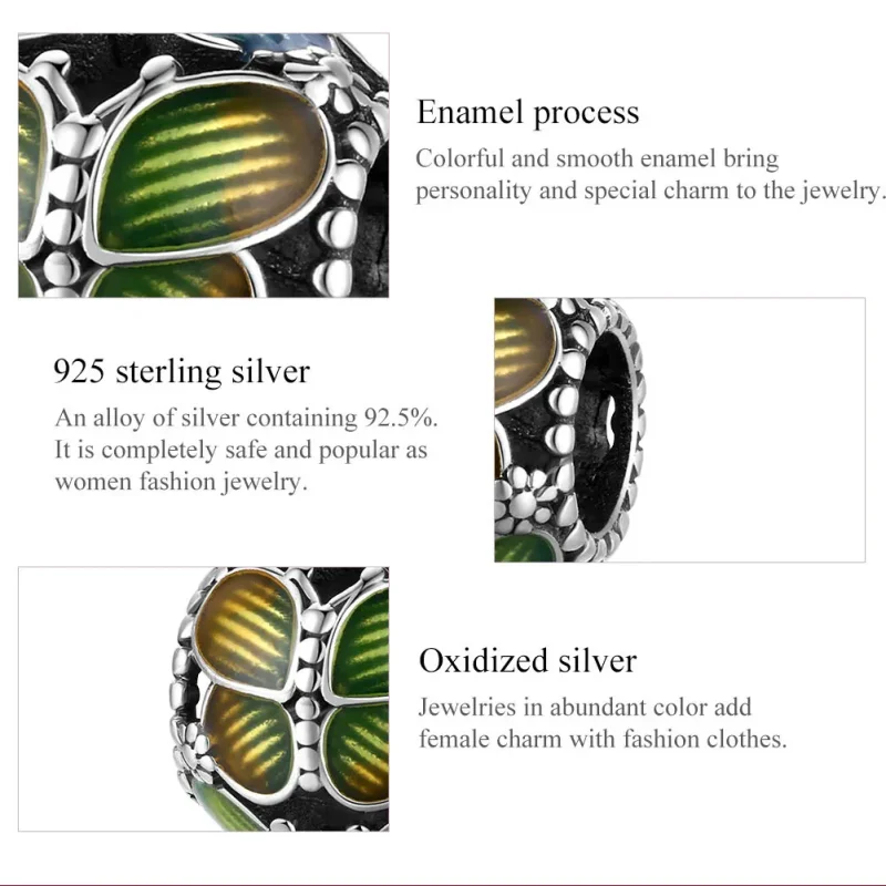 (image for) Pandora Style Silver Fantasy Butterflies Charm - SCC1705 - View 7
