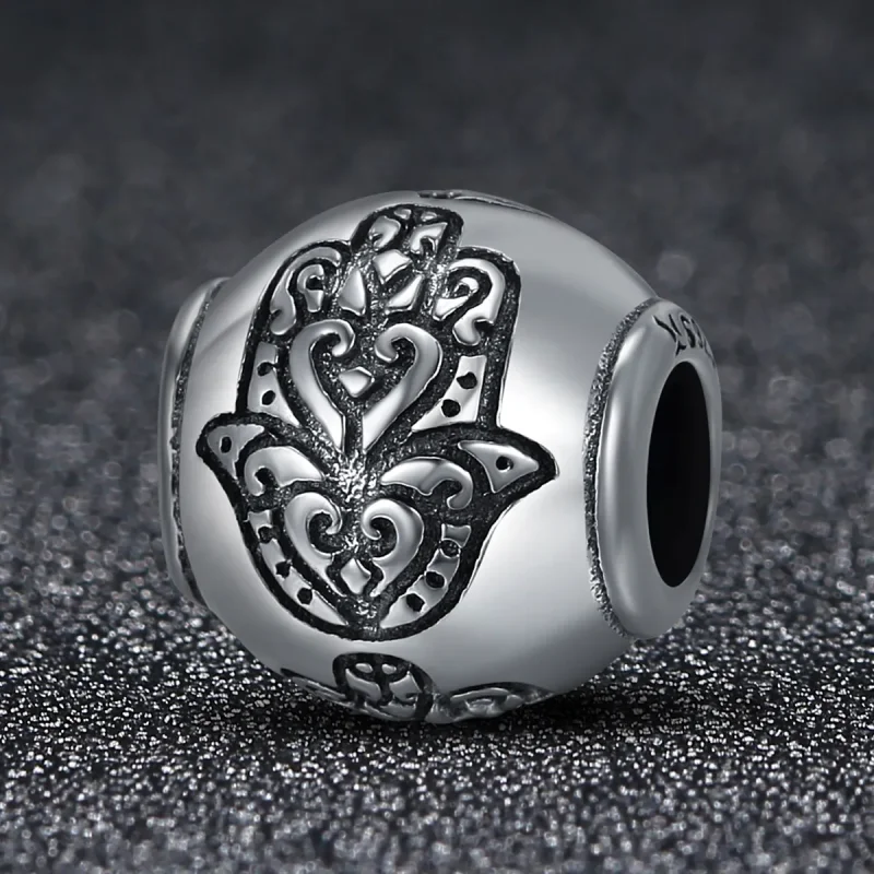 (image for) Pandora Style Silver Fatima'S Hand Charm - SCC306 - View 3