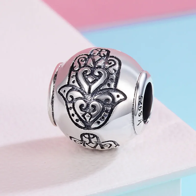 (image for) Pandora Style Silver Fatima'S Hand Charm - SCC306 - View 4