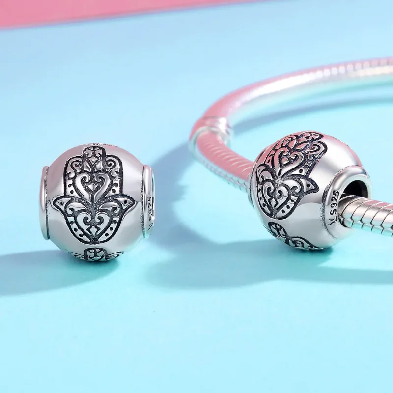 (image for) Pandora Style Silver Fatima'S Hand Charm - SCC306 - View 5