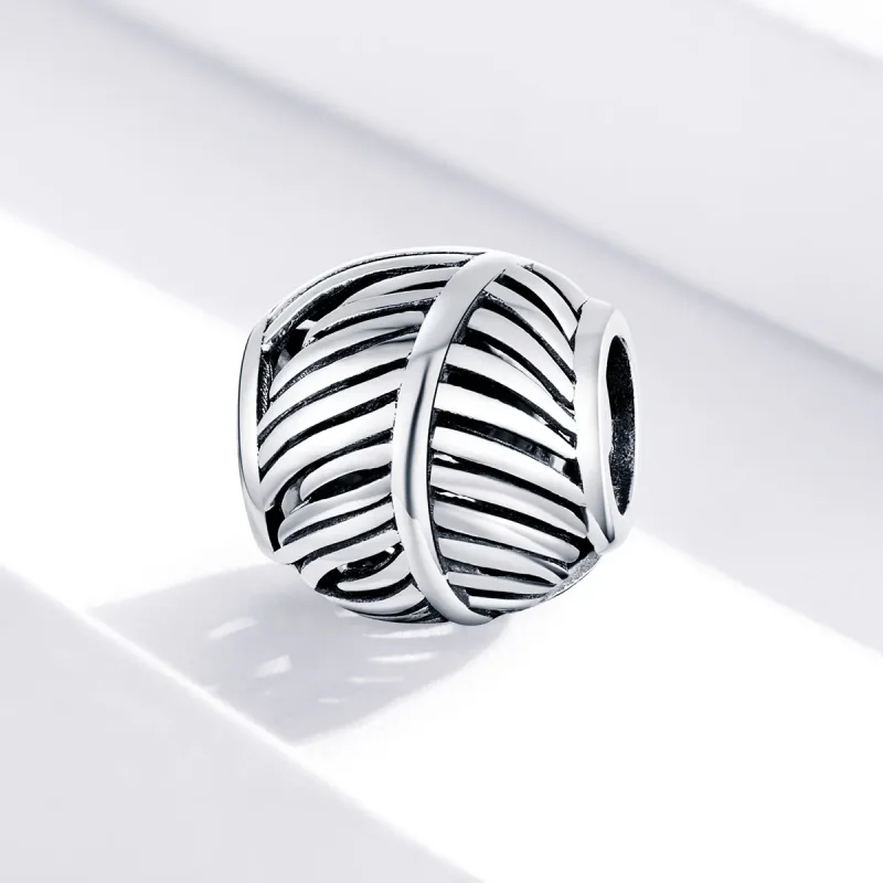 (image for) Pandora Style Silver Feather Charm - SCC1509 - View 2
