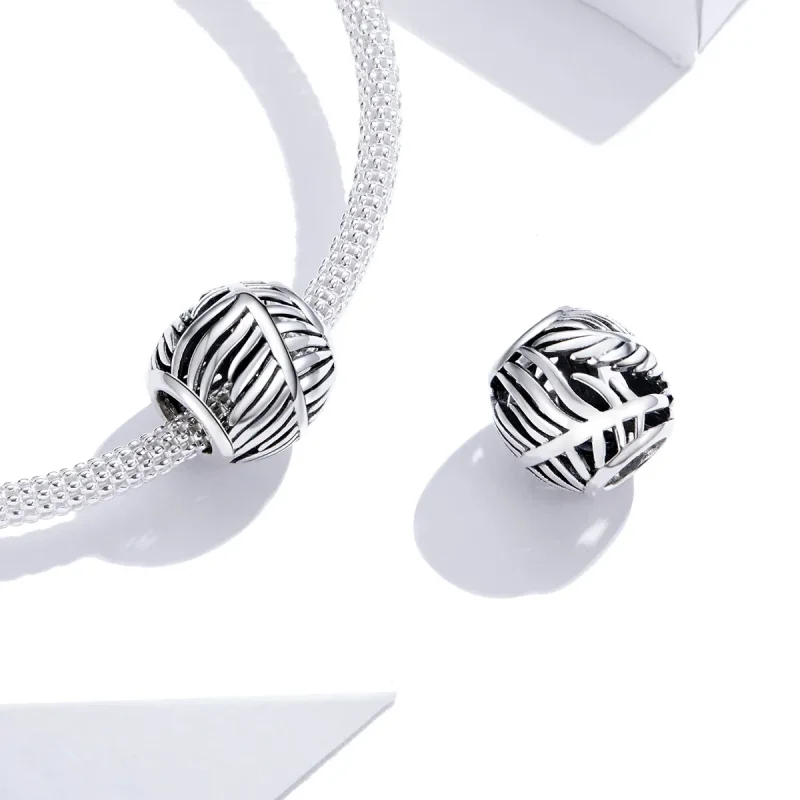 (image for) Pandora Style Silver Feather Charm - SCC1509 - View 4