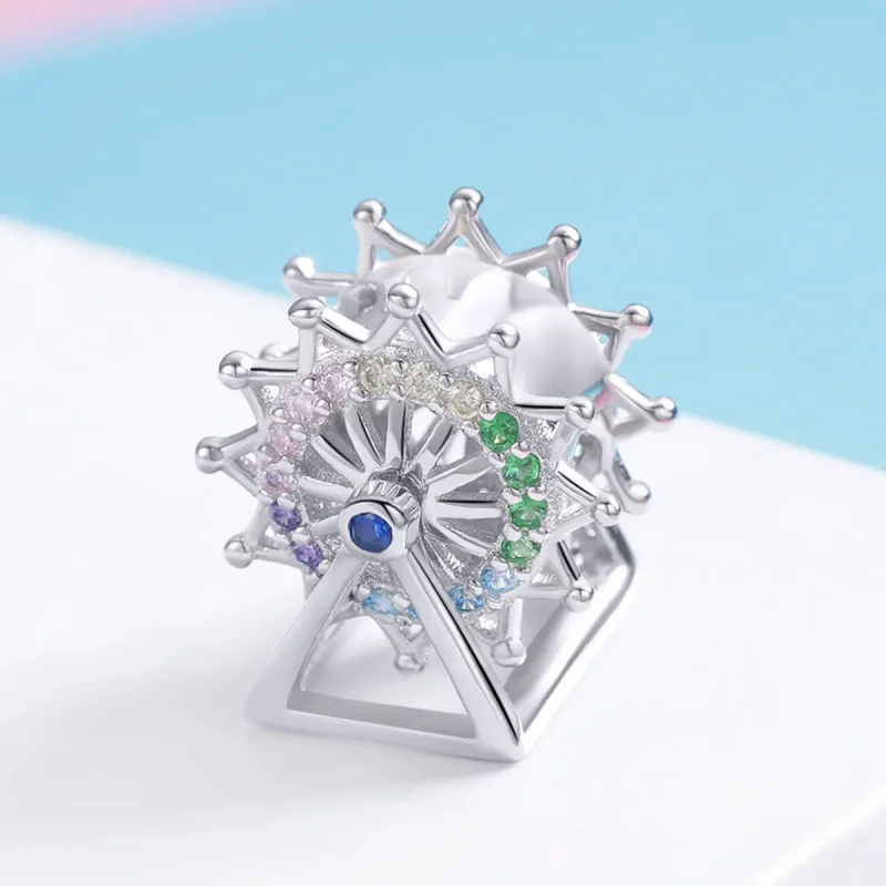 (image for) Pandora Style Silver Ferris Wheel Charm - SCC1028 - View 2