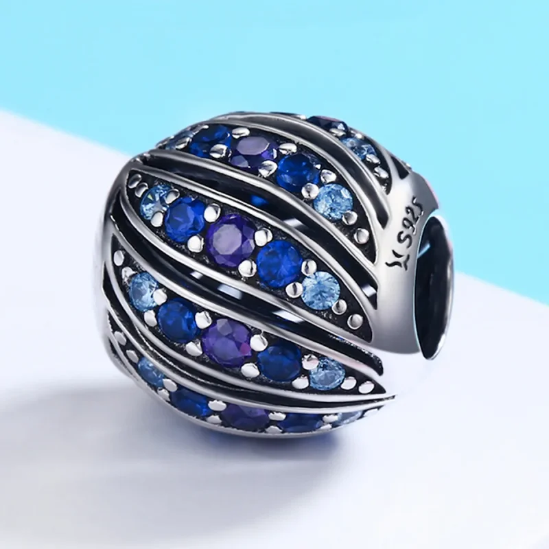 (image for) Pandora Style Silver Finch Feather Charm - SCC472 - View 2