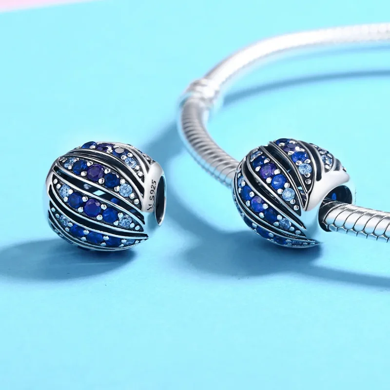 (image for) Pandora Style Silver Finch Feather Charm - SCC472 - View 3