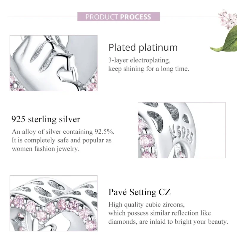 (image for) Pandora Style Silver Finger Heart Charm - SCC1690 - View 8
