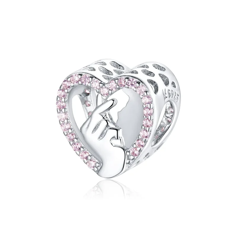 (image for) Pandora Style Silver Finger Heart Charm - SCC1690