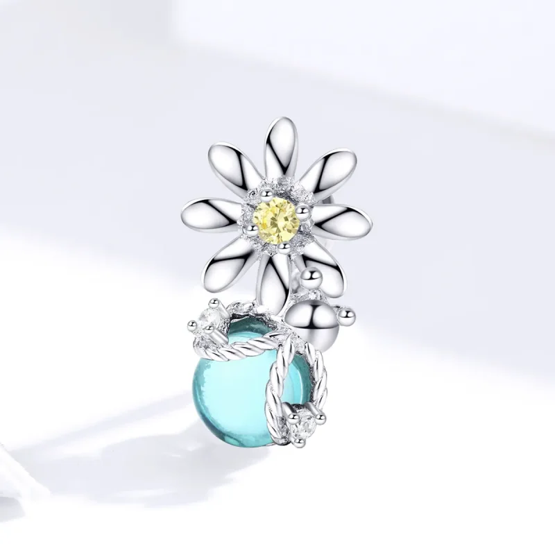 (image for) Pandora Style Silver Fireflies And Daisy Charm - SCC1369 - View 3