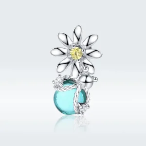 (image for) Pandora Style Silver Fireflies And Daisy Charm - SCC1369