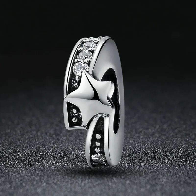 (image for) Pandora Style Silver First Encounter Spacer Charm - SCC100 - View 3